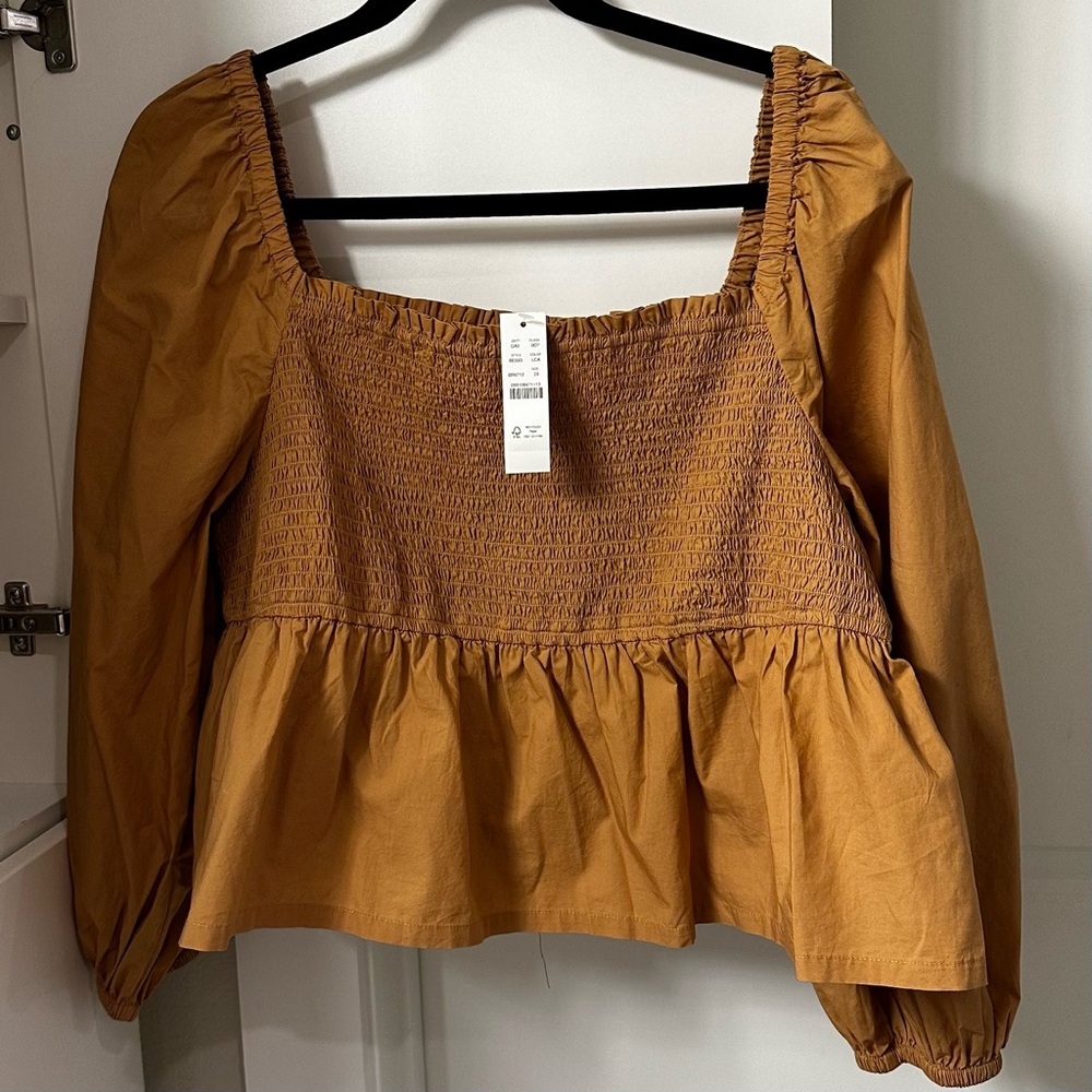 Puff Sleeve J. Crew Poplin Top